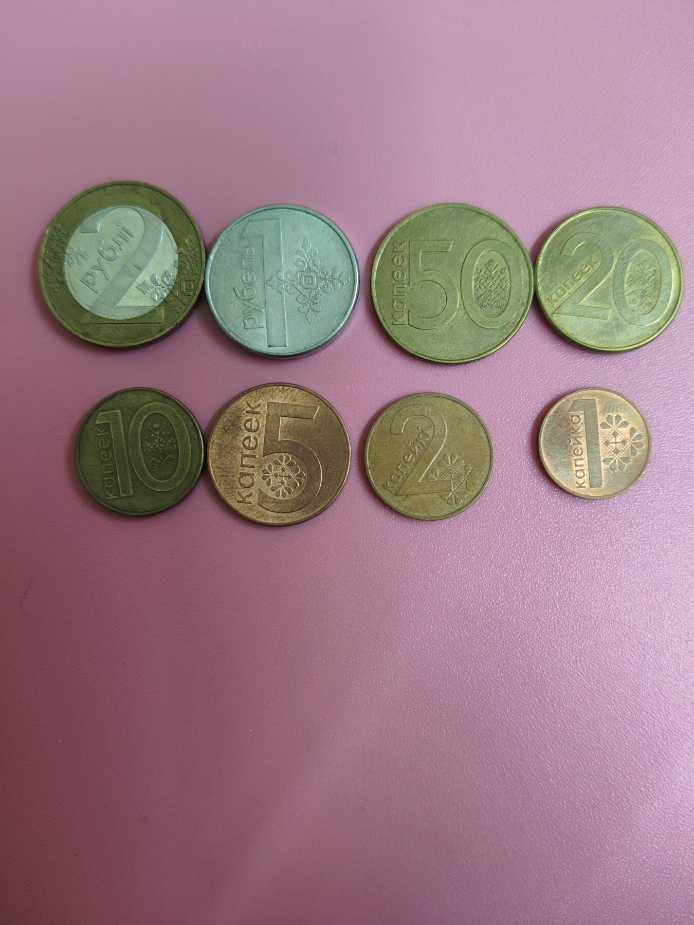 外国钱币徽章 白俄罗斯流通币一套