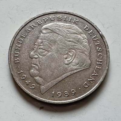 🌹外币初藏🌹🐯2025年第140场  每周二四六晚8️⃣点 接代拍 - 德国1990年F版 2马克 斯特劳斯