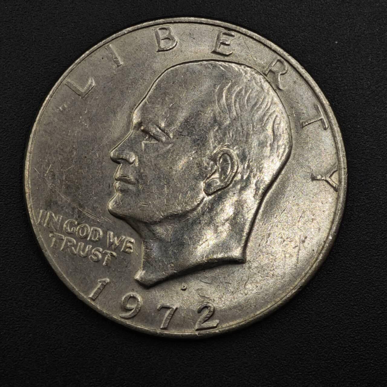 【淘币小摊】实时拍第八百二十五拍   散币场   满百包邮可预留二周 每周一统一发货   美国1972年月球鹰美元