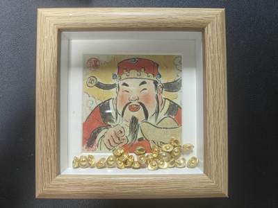 天玑星卡拍第148期《12.11周四截拍》持续收拍收评中 满赠卡需备注 - 【手绘画】张先军 财神 手绘画 带框 带小配饰