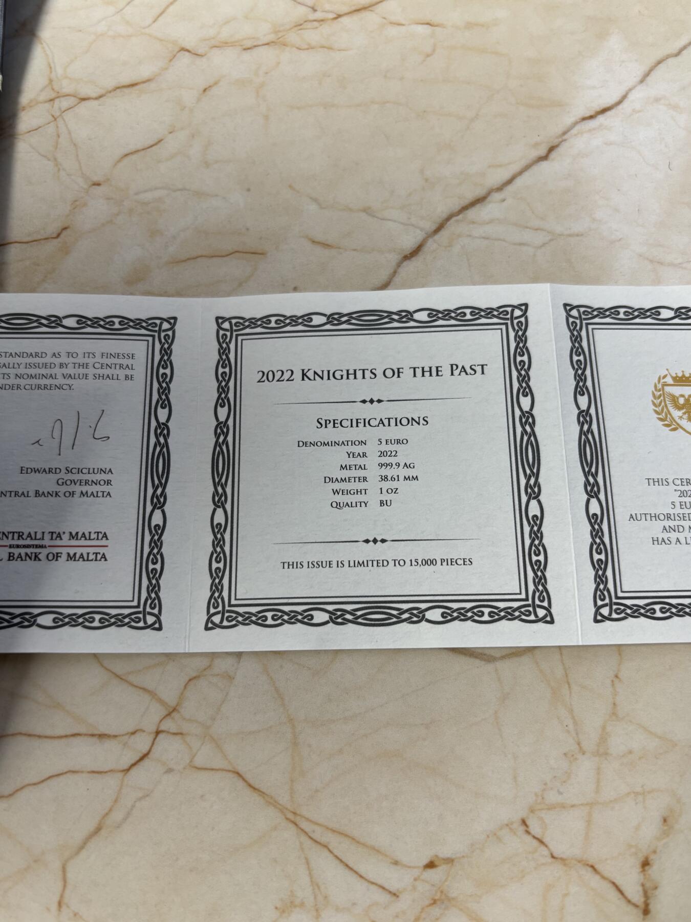 第185期拍卖 卡装马耳他2022年过去的骑士团和奥斯曼士兵1盎司银币，999银，发行15000枚