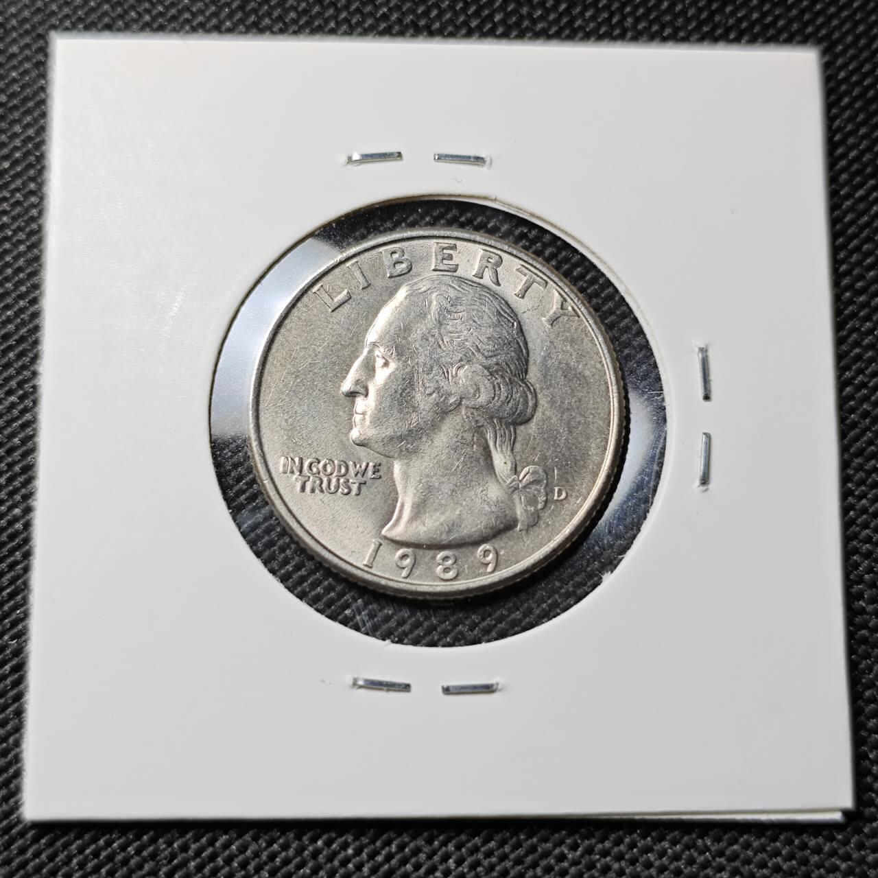 KK钱币收藏小铺 第378期  2月预留时间 周末发货  1989美国25分