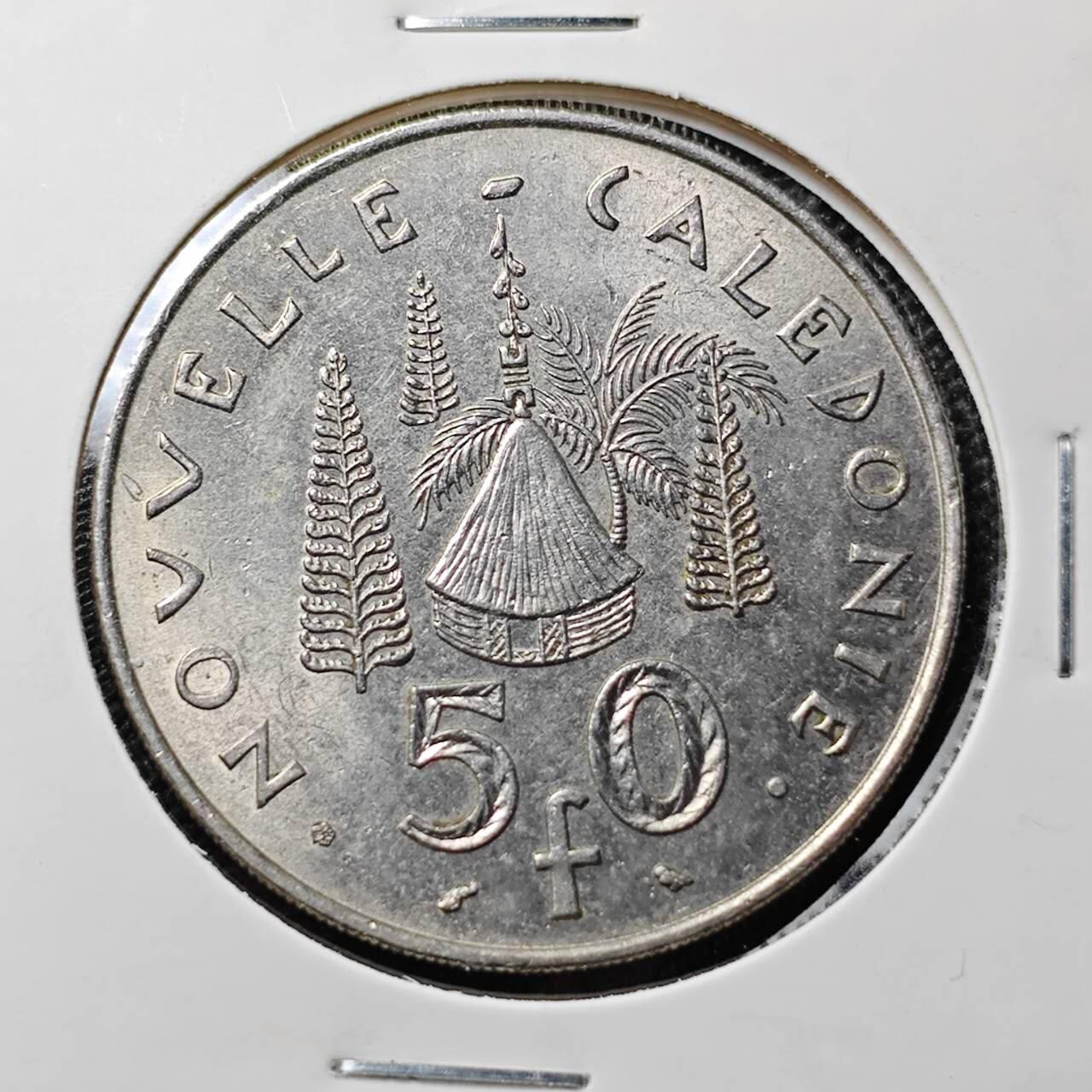 KK钱币收藏小铺 第378期  2月预留时间 周末发货  法属新喀里多尼亚50法郎