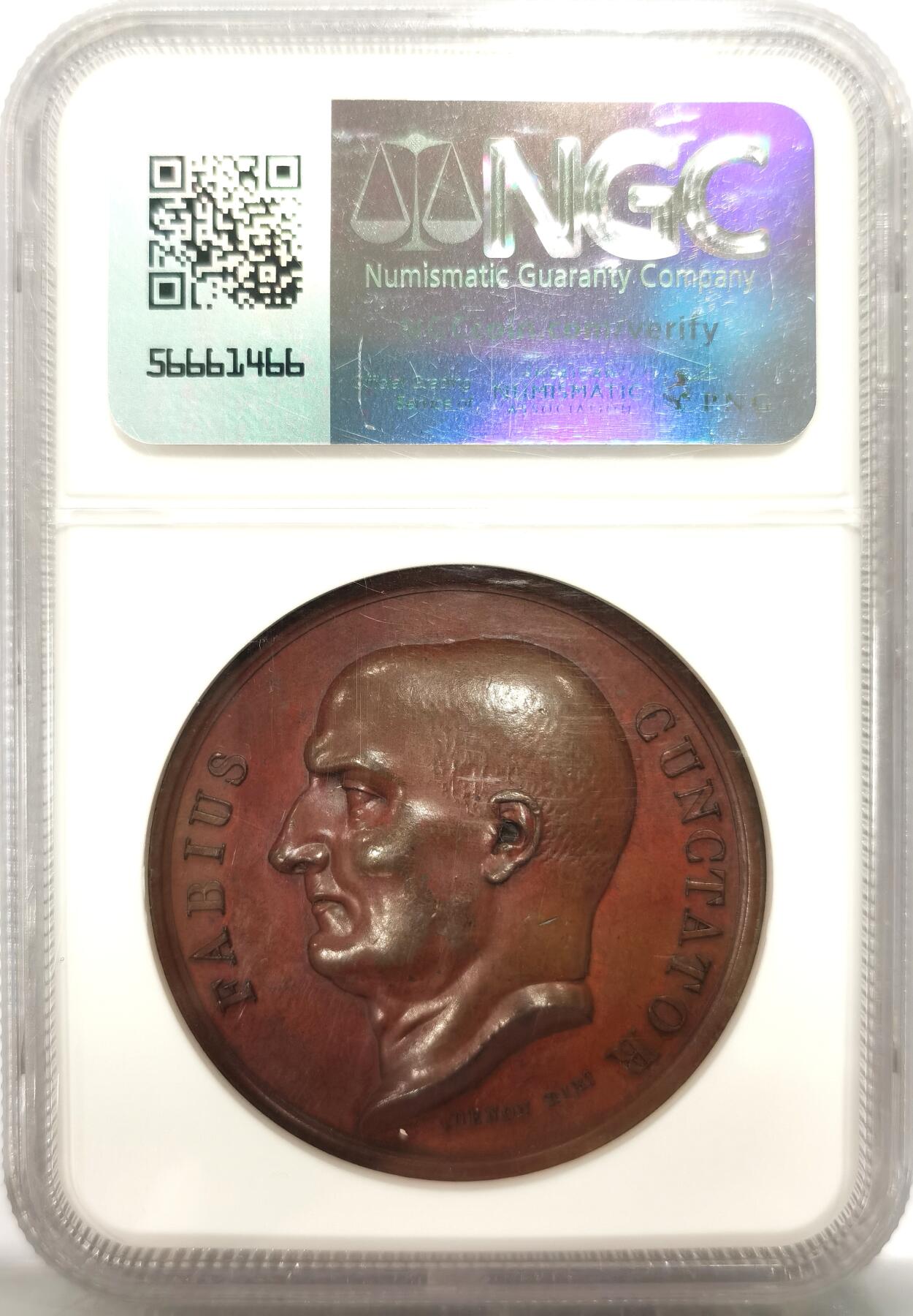 博洋堂世界钱币拍卖第151期（全场包邮） NGC MS62BN 法国1807年拿破仑一世在奥斯特罗德原铸铜章 稀见好品种 巴黎造币厂油光巧克力包浆 状态一流 拿破仑于1807年2月至4月驻扎在波兰的奥斯特罗德，等待来自法国的增援。背面法比乌斯，古罗马政治家军事家，公元前3世纪罗马将军，以在第二次布匿战争中采用拖延战术对抗汉尼拔、挽救罗马于危难而闻名。这种被称为“法比乌斯战略”的策略为罗马最终胜利做出了贡献，拿破仑显然也希望效仿先贤取得胜利