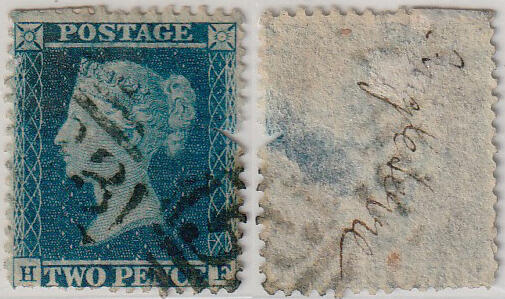 洪涛臻品批发群 精选邮票限时拍卖第1198期  蓝便士 保真品如图！星星射线版! HF票号 世界第一套邮票的最高值