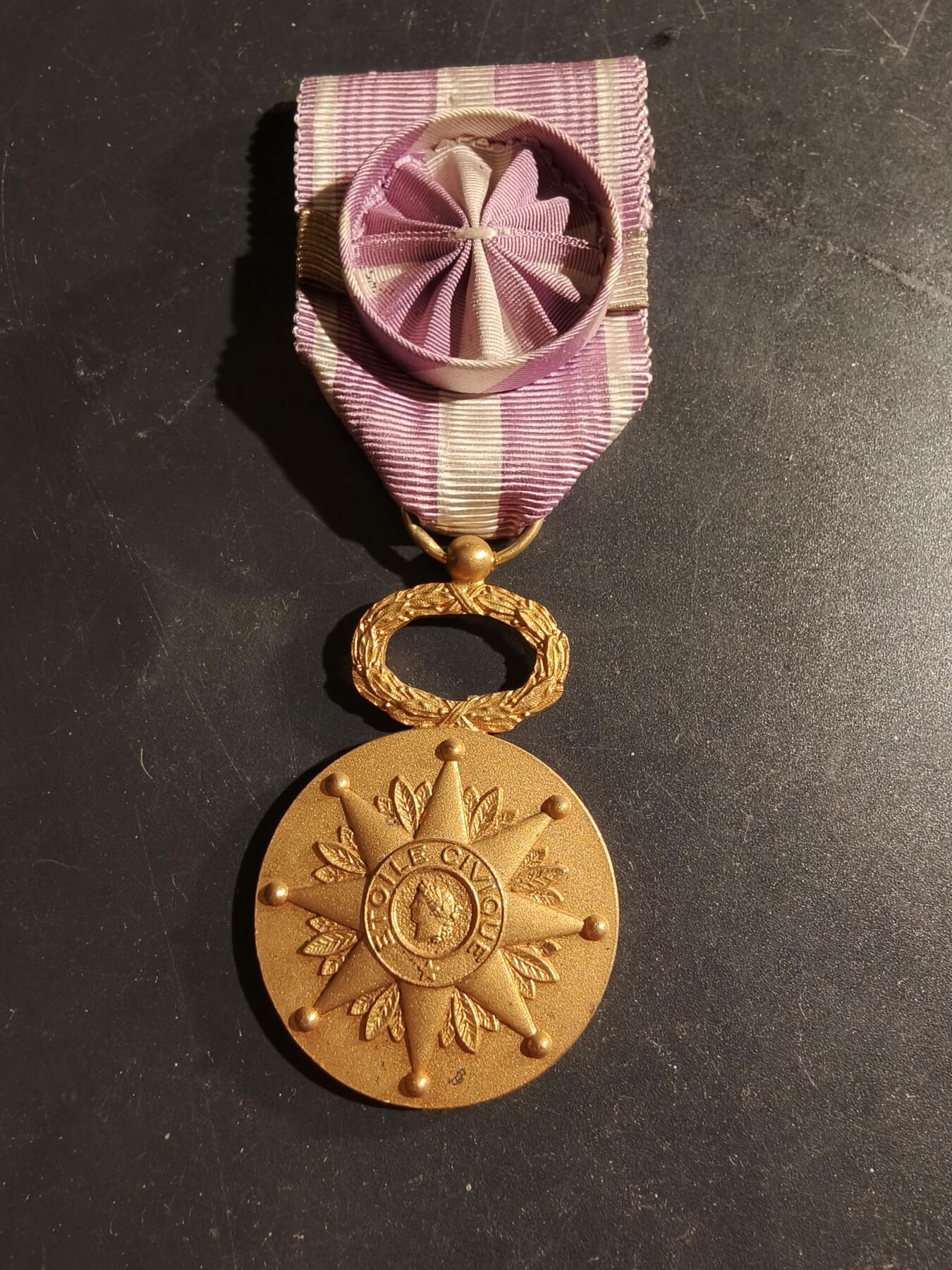 老王徽章第169期 法国金级军官级公民之星奖章     该荣誉旨在认可在承诺、团结、奉献和利他主义方面表现出杰出美德的个人。 