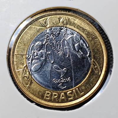 KK钱币收藏小铺 第378期  2月预留时间 周末发货 -  巴西1瑞尔双色币纪念币