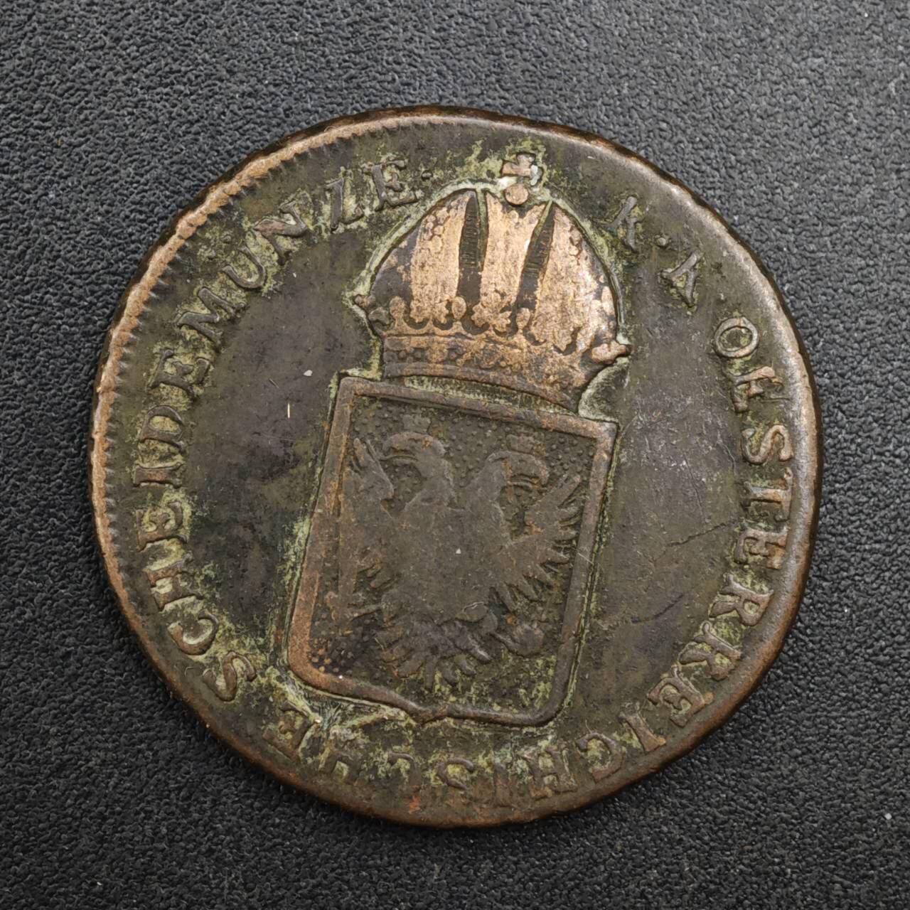 【淘币小摊】实时拍第八百二十五拍   散币场   满百包邮可预留二周 每周一统一发货   奥地利1816年1克鲁泽铜币