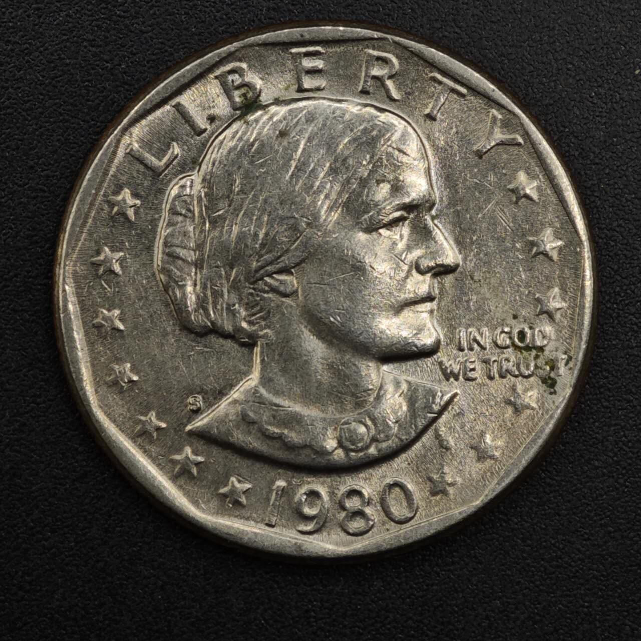 【淘币小摊】实时拍第八百二十五拍   散币场   满百包邮可预留二周 每周一统一发货   美国1980年苏珊美元