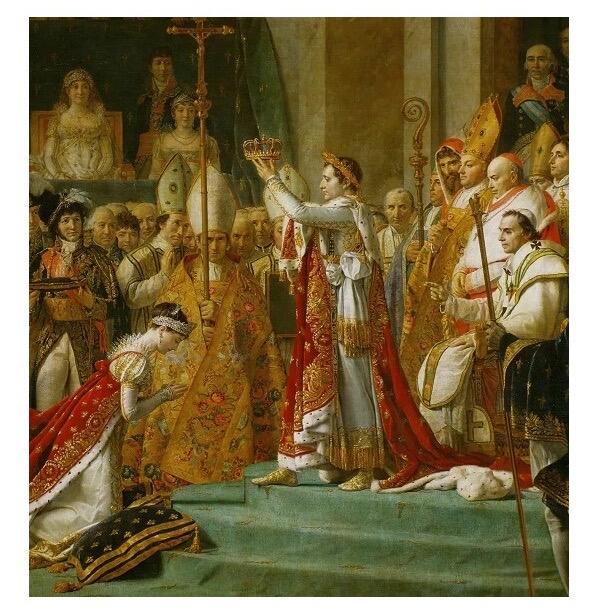 法国拿破仑金叶冠+加冕仪式 高浮雕精制大铜章 40MM