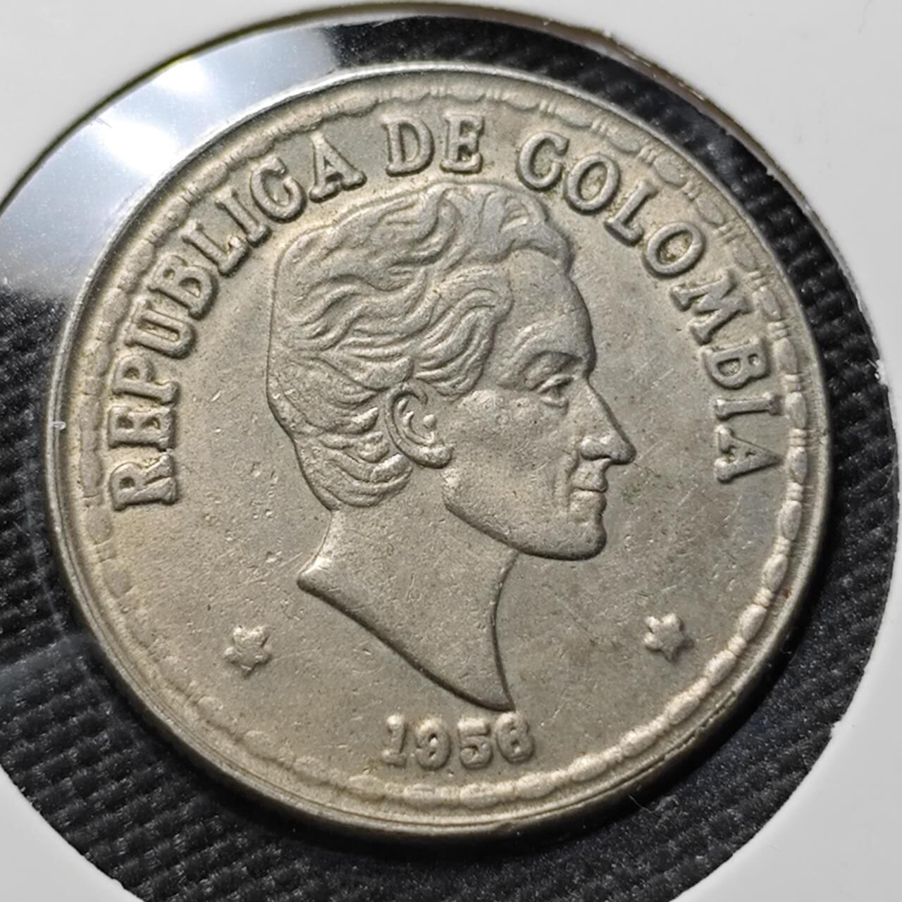 KK钱币收藏小铺 第378期  2月预留时间 周末发货  1956哥伦比亚20分 首年