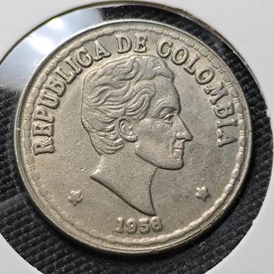 KK钱币收藏小铺 第378期  2月预留时间 周末发货 -  1956哥伦比亚20分 首年