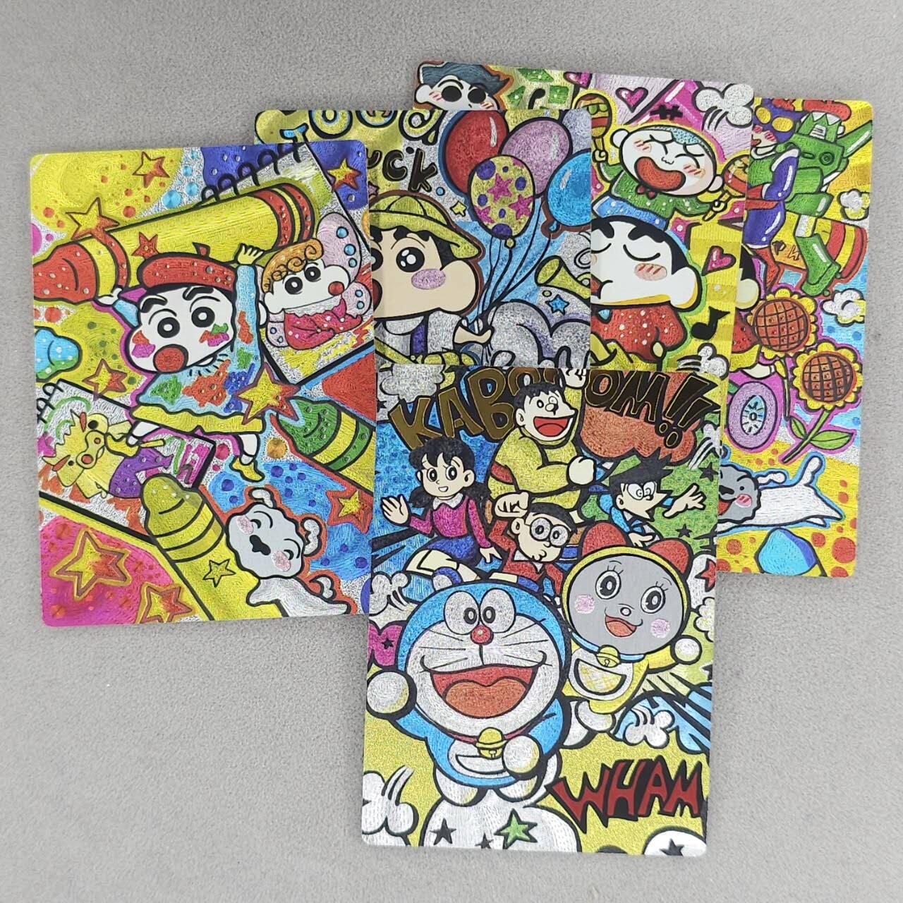 龙虎卡牌六七场 （无佣金，周六结拍，欢迎送拍） 粗闪5张 奇点 蜡笔小新&哆啦A梦