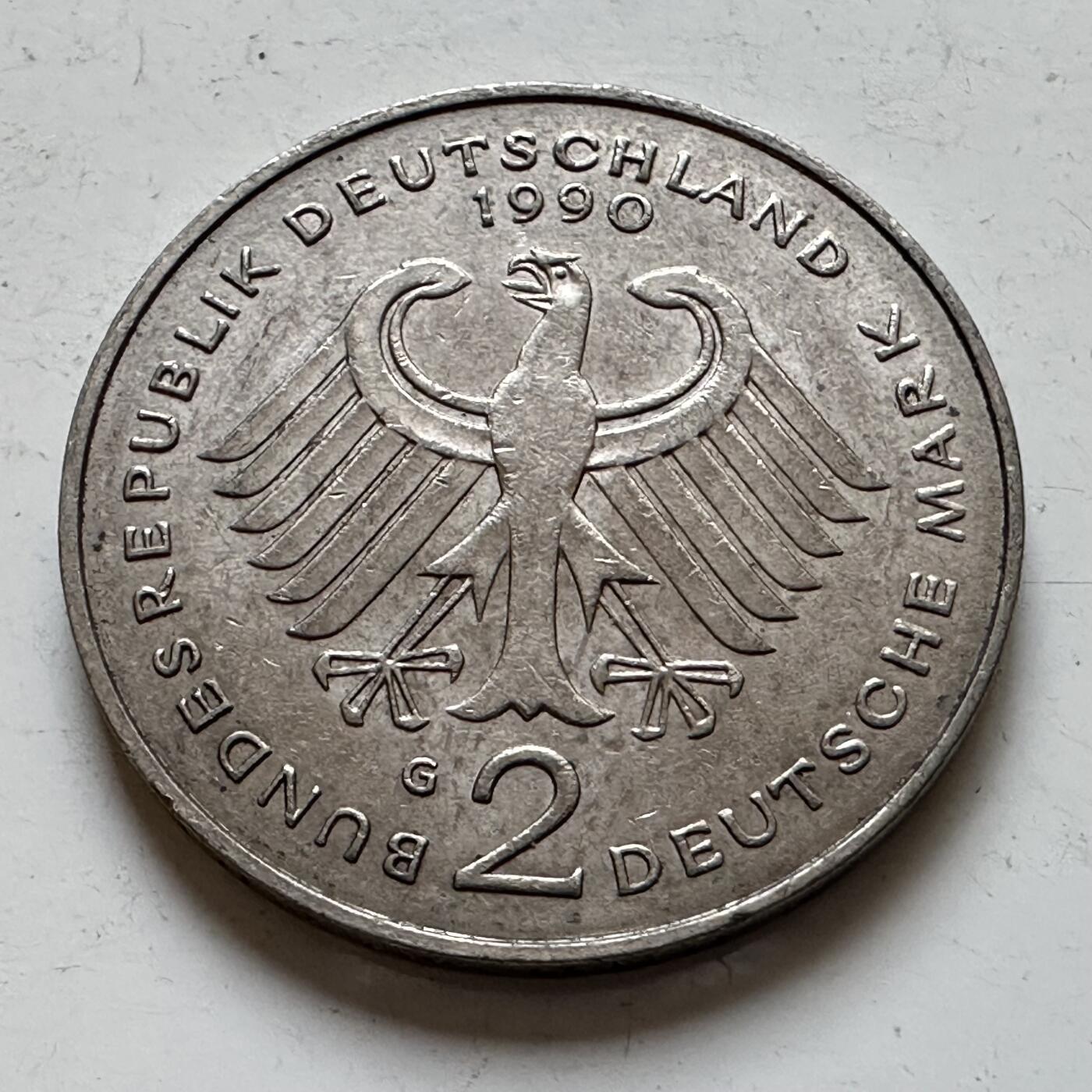 🌹外币初藏🌹🐯2025年第140场  每周二四六晚8️⃣点 接代拍 德国1990年G版 2马克 舒马赫