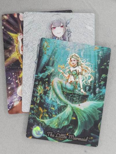 龙虎卡牌六七场 （无佣金，周六结拍，欢迎送拍） - 粗闪3张 奇点 小美人鱼的艺术