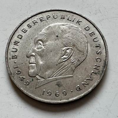 🌹外币初藏🌹🐯2025年第140场  每周二四六晚8️⃣点 接代拍 - 德国1980年D版 2马克 阿登纳