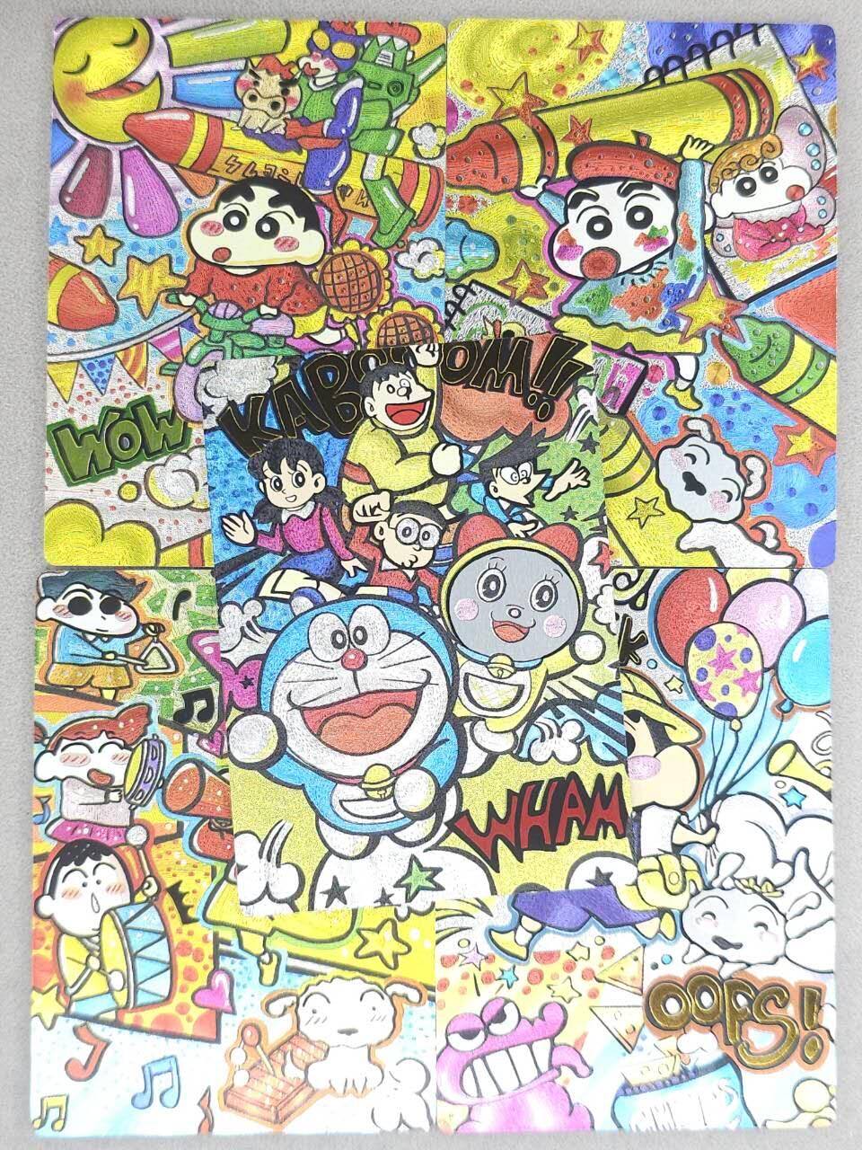 龙虎卡牌六七场 （无佣金，周六结拍，欢迎送拍） 粗闪5张 奇点 哆啦A梦&蜡笔小新