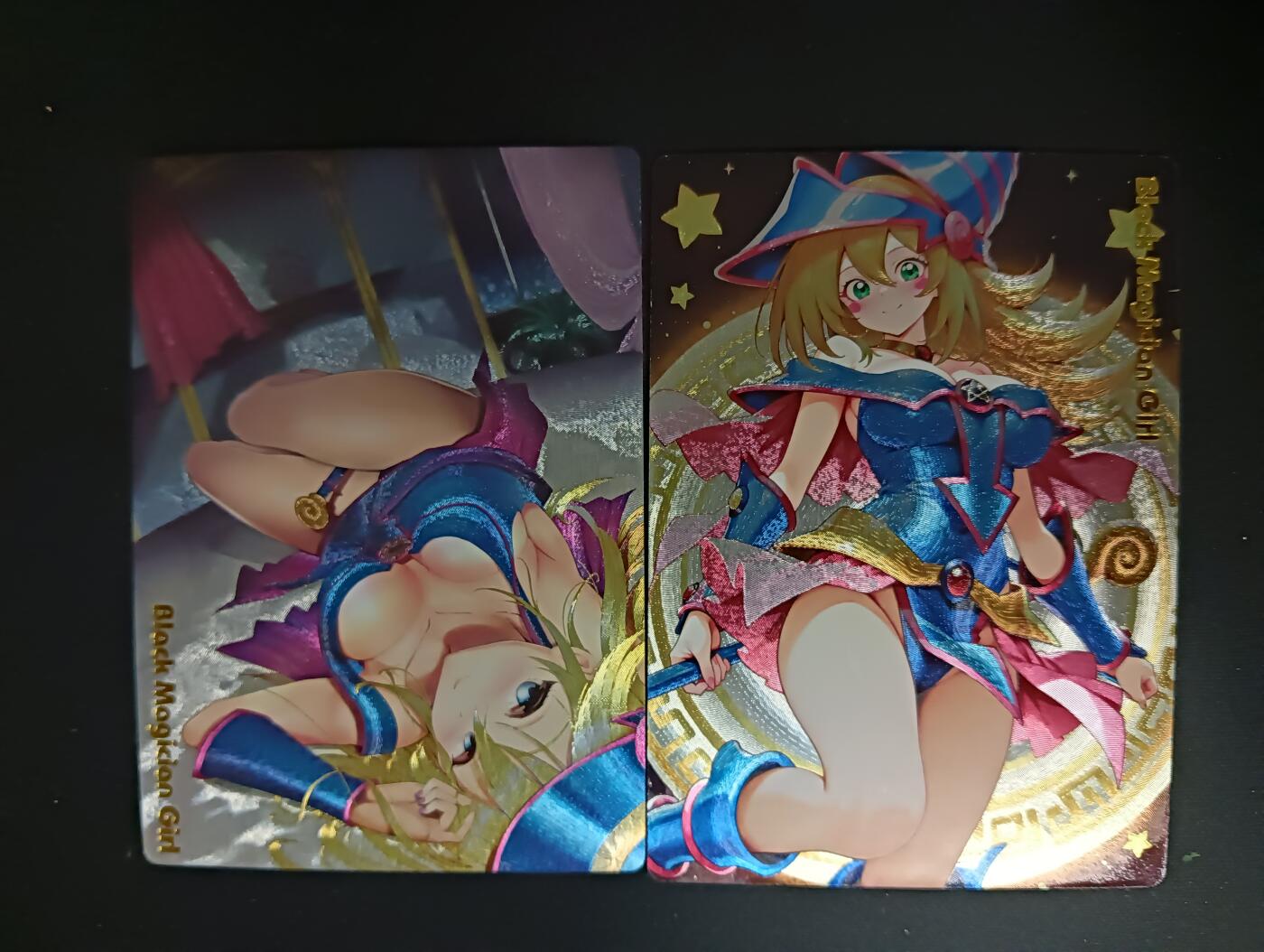 花开卡拍第53期（12月28号周日截拍，品控勿拍!!!拍品不寄存，运费5元，自制卡难免瑕疵，可能存在轻微撞角爆边等出厂瑕疵，品控介意勿拍！） 奇点卡牌 黑魔女08/09一对 粗闪