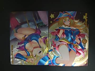 花开卡拍第53期（12月28号周日截拍，品控勿拍!!!拍品不寄存，运费5元，自制卡难免瑕疵，可能存在轻微撞角爆边等出厂瑕疵，品控介意勿拍！） - 奇点卡牌 黑魔女08/09一对 粗闪