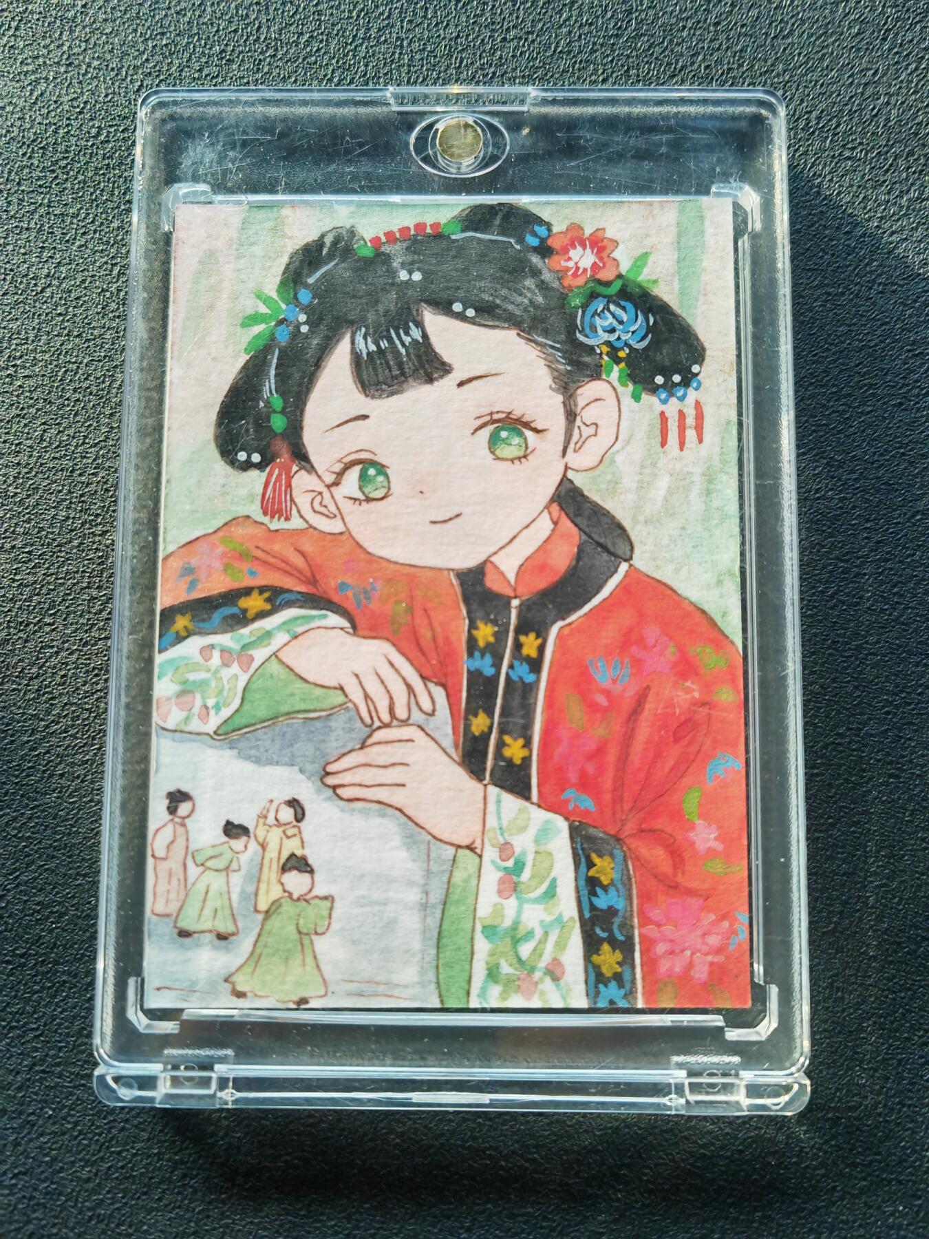 阳大大卡牌拍卖第86期（持续收拍品，周六晚上九点截拍，进群福利早知道） 【手绘卡】卡联社 画师金豆 国潮女娃啊