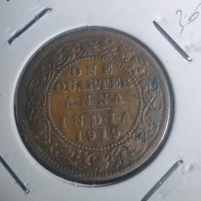 沼泽如烟--第930场 - 英属印度1919年1/4安娜