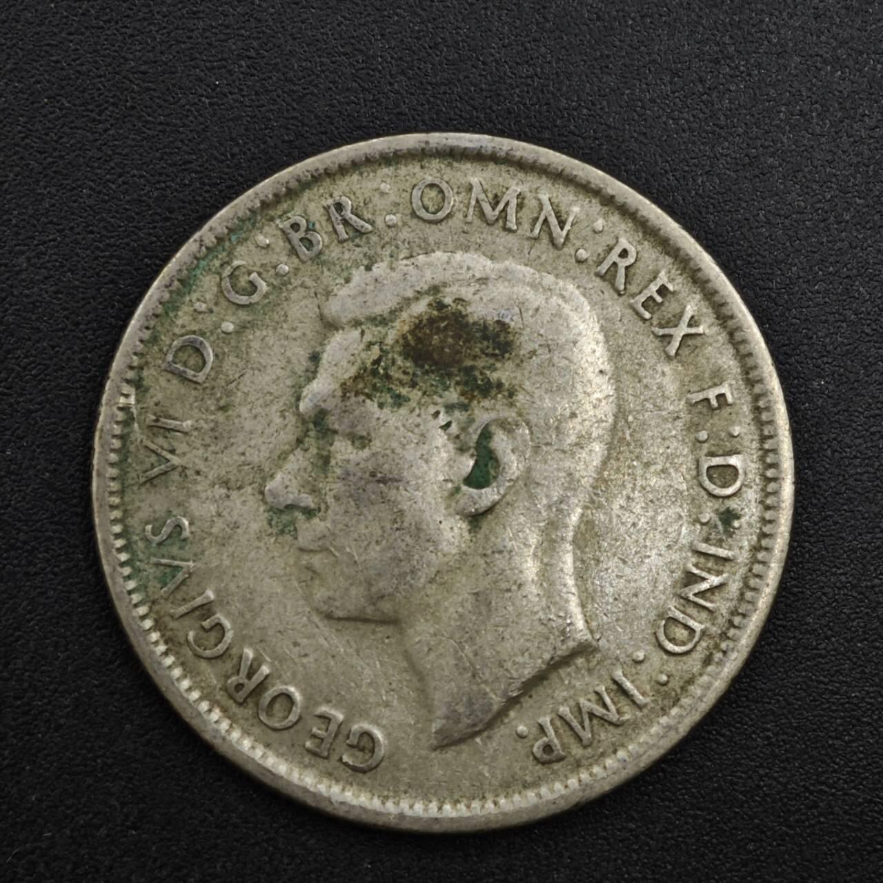 【淘币小摊】实时拍第八百二十五拍   散币场   满百包邮可预留二周 每周一统一发货   澳大利亚1947年乔治六世弗洛林银币