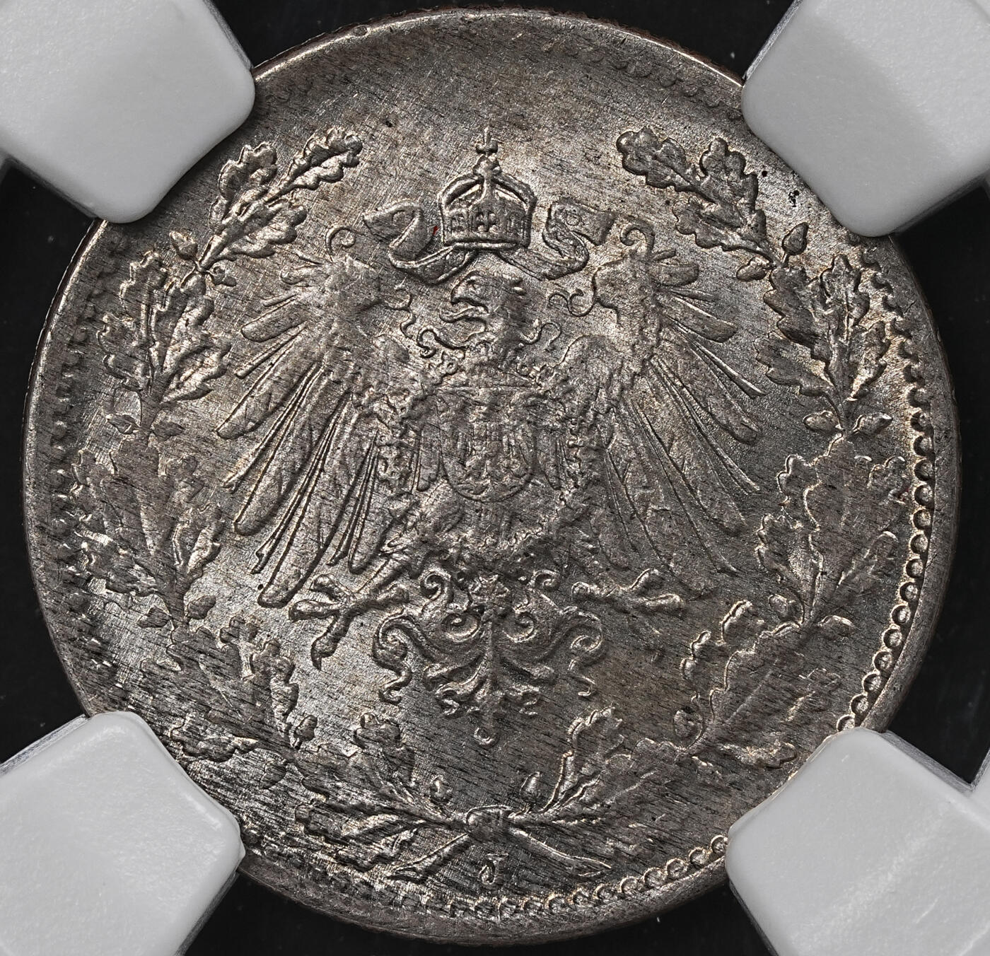 修遠堂世界钱币第九十七期 NGC评级 德国1/2马克银币两枚