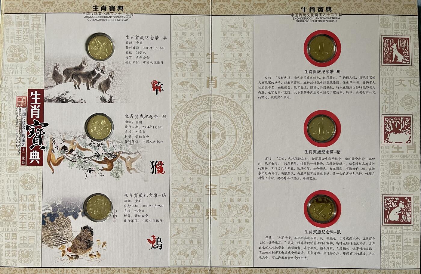 思温藏品团购专场(143） 41949-贺岁流通纪念币.生肖宝典