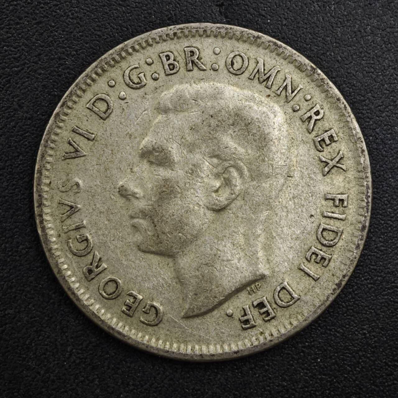 【淘币小摊】实时拍第八百二十五拍   散币场   满百包邮可预留二周 每周一统一发货   澳大利亚1952年乔治六世一先令银币