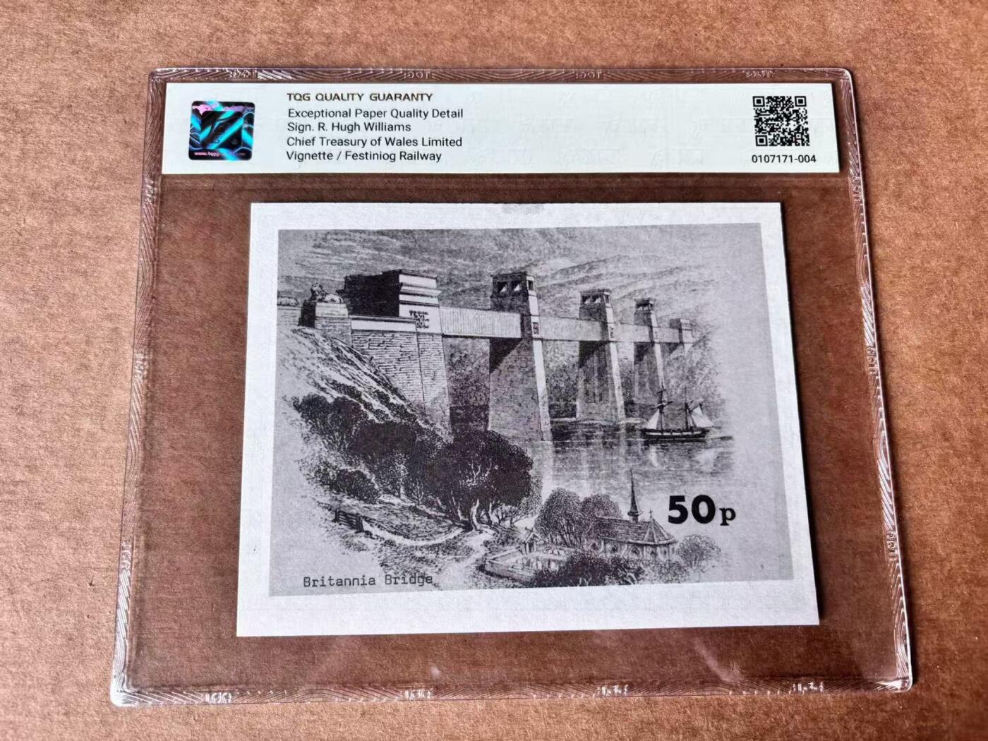 【Blue Auction】世界纸币精拍第761期——18级TOP拍卖/信誉/品质/专业/高效💫 【样钞】英国 威尔士黑绵羊公司 1969-72年50新便士 TQG65EPQ 