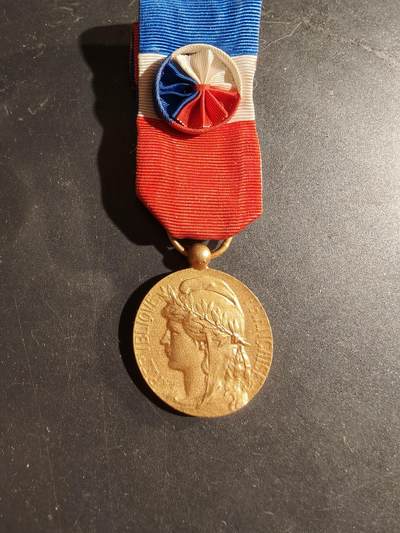 老王徽章第169期 - 法国金级劳动荣誉奖章     1983年实发版