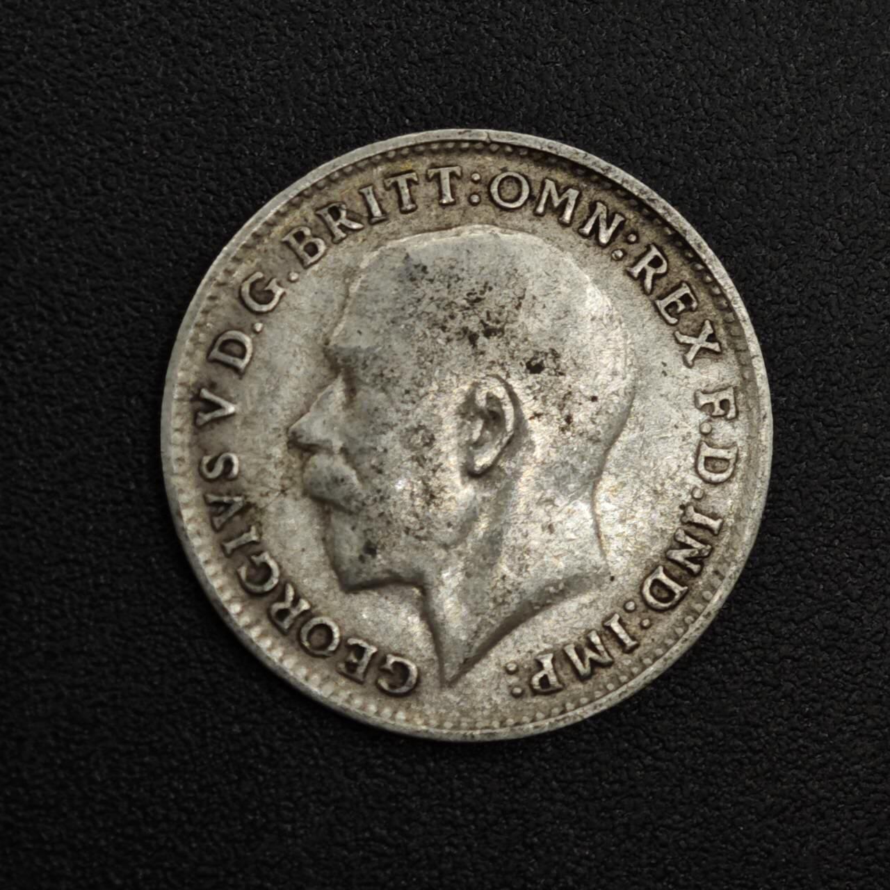 【淘币小摊】实时拍第八百二十五拍   散币场   满百包邮可预留二周 每周一统一发货   英国1914年乔治五世3便士银币