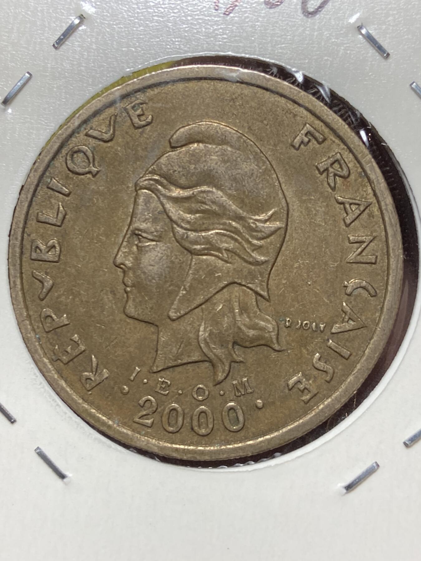 2025年第一百三十五场(总第一百六十一场）外国好品纸夹散币场(免佣金) 法属波利尼西亚🇵🇫2000年100法郎(第二套第一版，horseshoe–马蹄铁标)