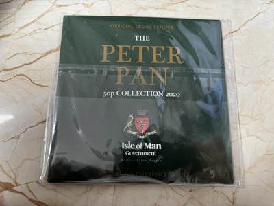 第185期拍卖 - 马恩岛2020年幻想童话故事彼得潘纪念币6枚全套