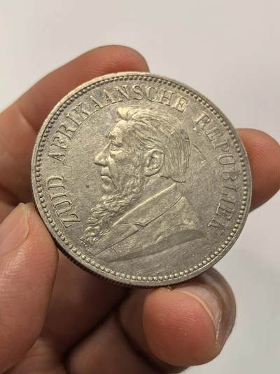 博洋堂世界钱币拍卖第151期（全场包邮） - 南非德兰士瓦1892年半克朗5先令银币 非常少见的面值 双轴版 发行量仅4357枚