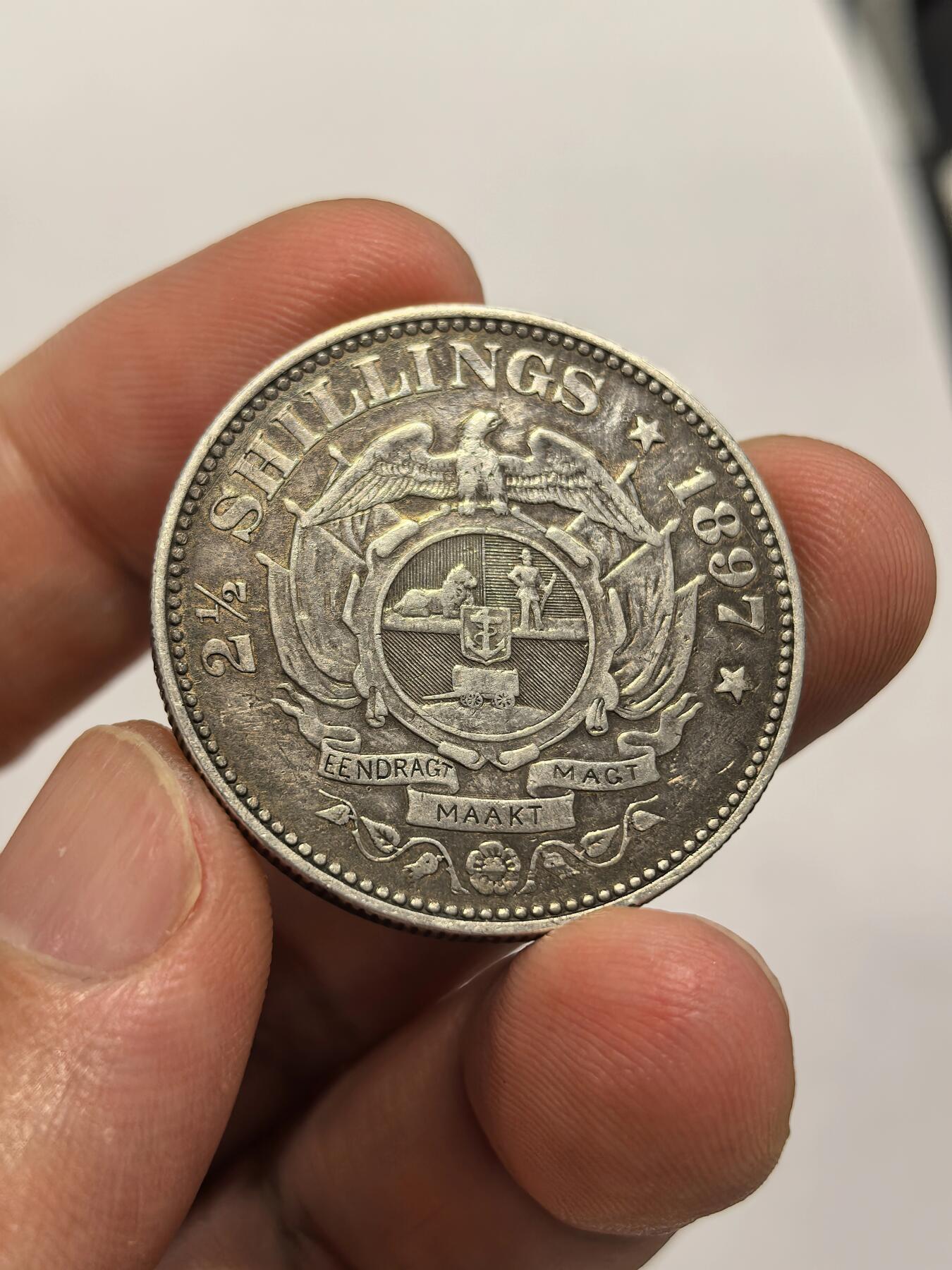 博洋堂世界钱币拍卖第151期（全场包邮） 南非德兰士瓦1897年半克朗2.5先令银币