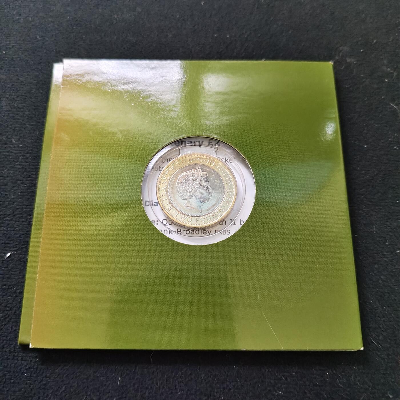 【全场包邮】纯粹捡漏拍485场（免费代拍第22场） 英国2014年2镑一战百年官方卡装双色纪念币