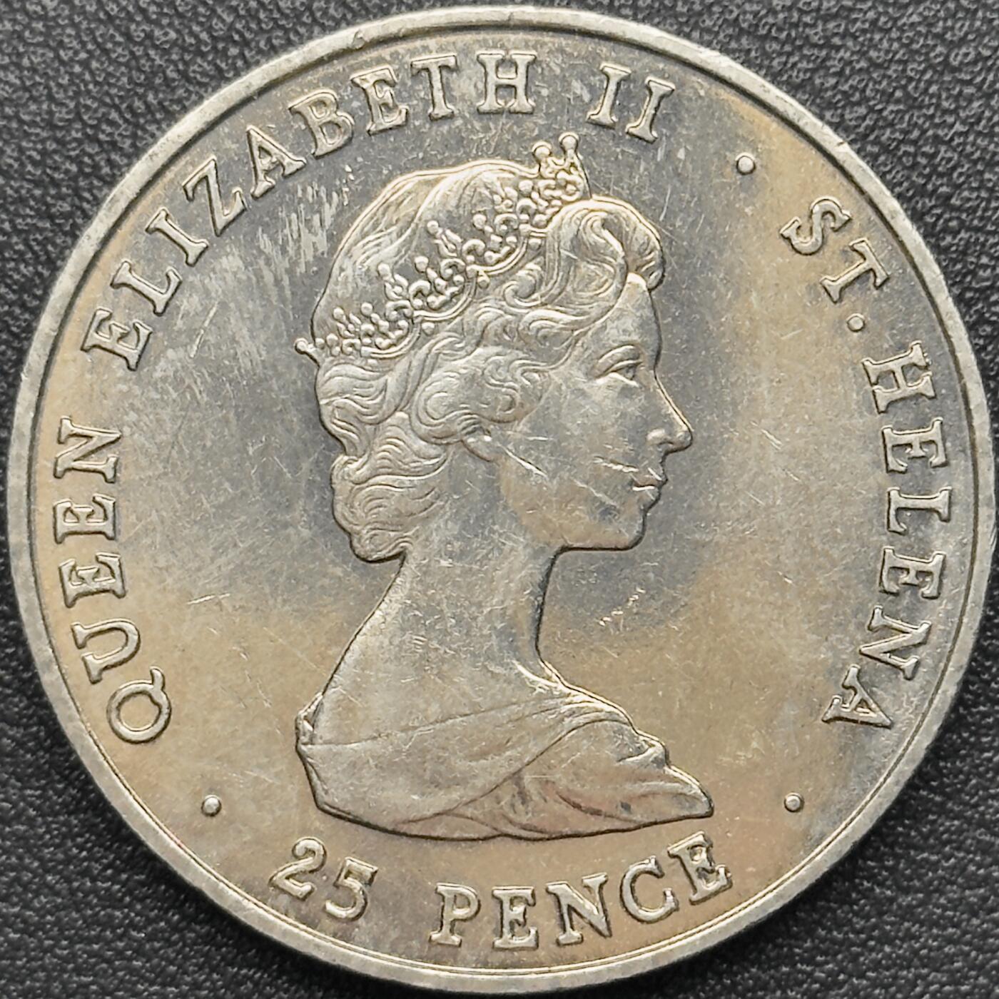 ＜小葵钱铺＞第67期·克朗币·银币场·满200包邮，不寄存·12月15日发货 圣赫勒拿1980年女王母亲80寿辰25便士克朗型纪念币