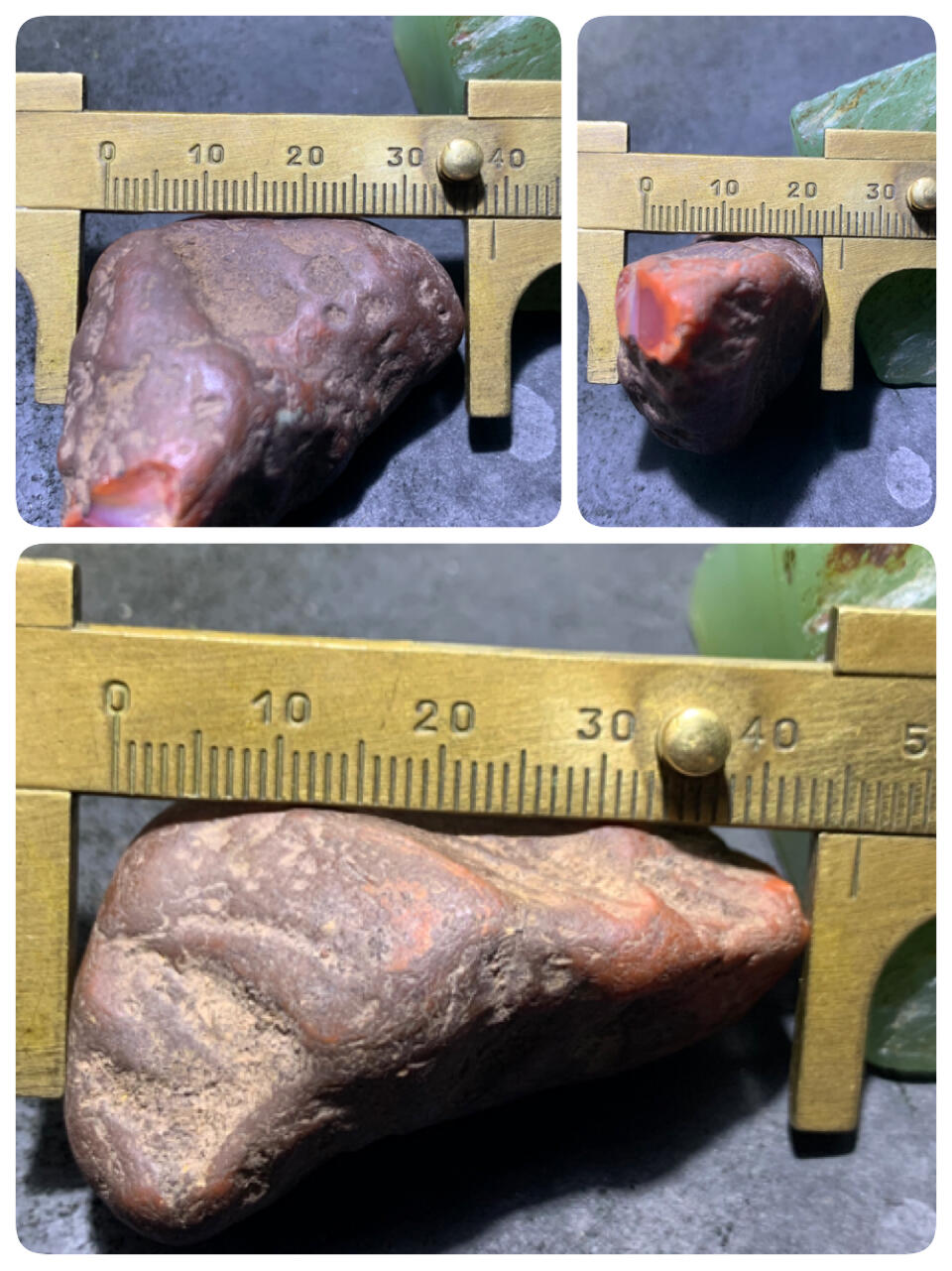 精美川料铁红皮开窗料紫罗兰南红玛瑙原石一颗