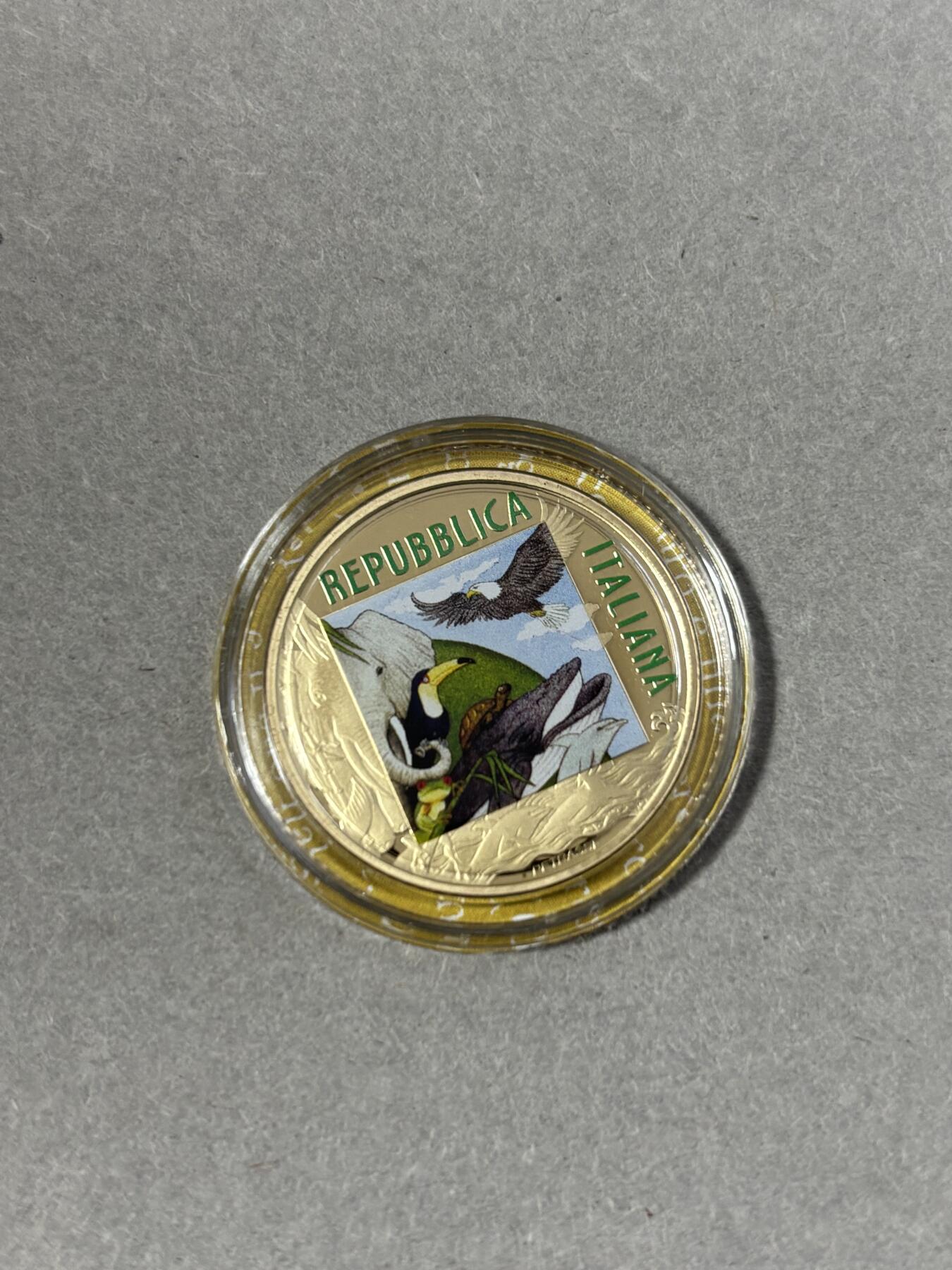 第185期拍卖 卡装意大利2022年动物园系列夜光捷豹精制纪念币