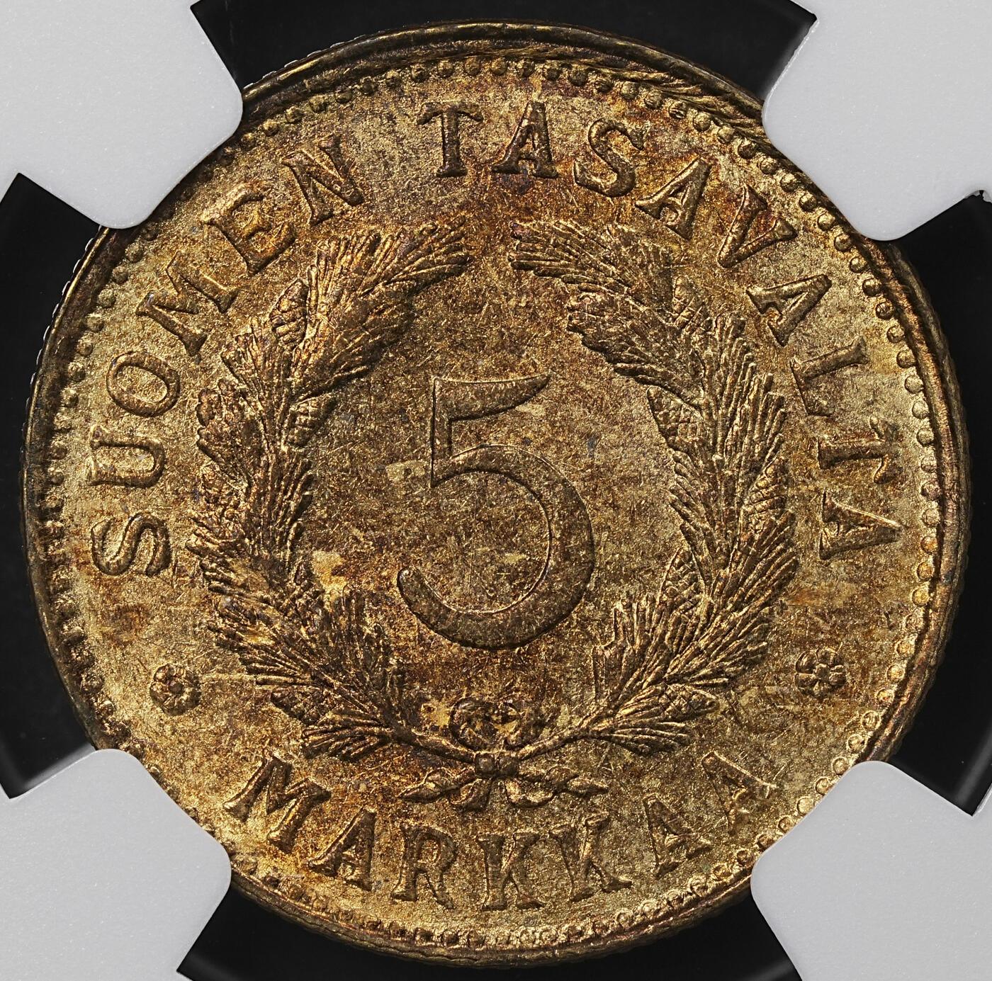 修遠堂世界钱币第九十七期 NGC评级 芬兰5马克两枚