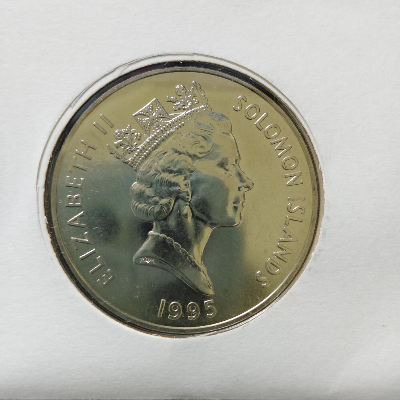 【全场包邮】纯粹捡漏拍485场（免费代拍第22场） 【邮币封】所罗门群岛1995年5元二战太平洋战争结束五十周年克朗型纪念币邮币封