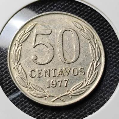 KK钱币收藏小铺 第378期  2月预留时间 周末发货 -  1977智利50分