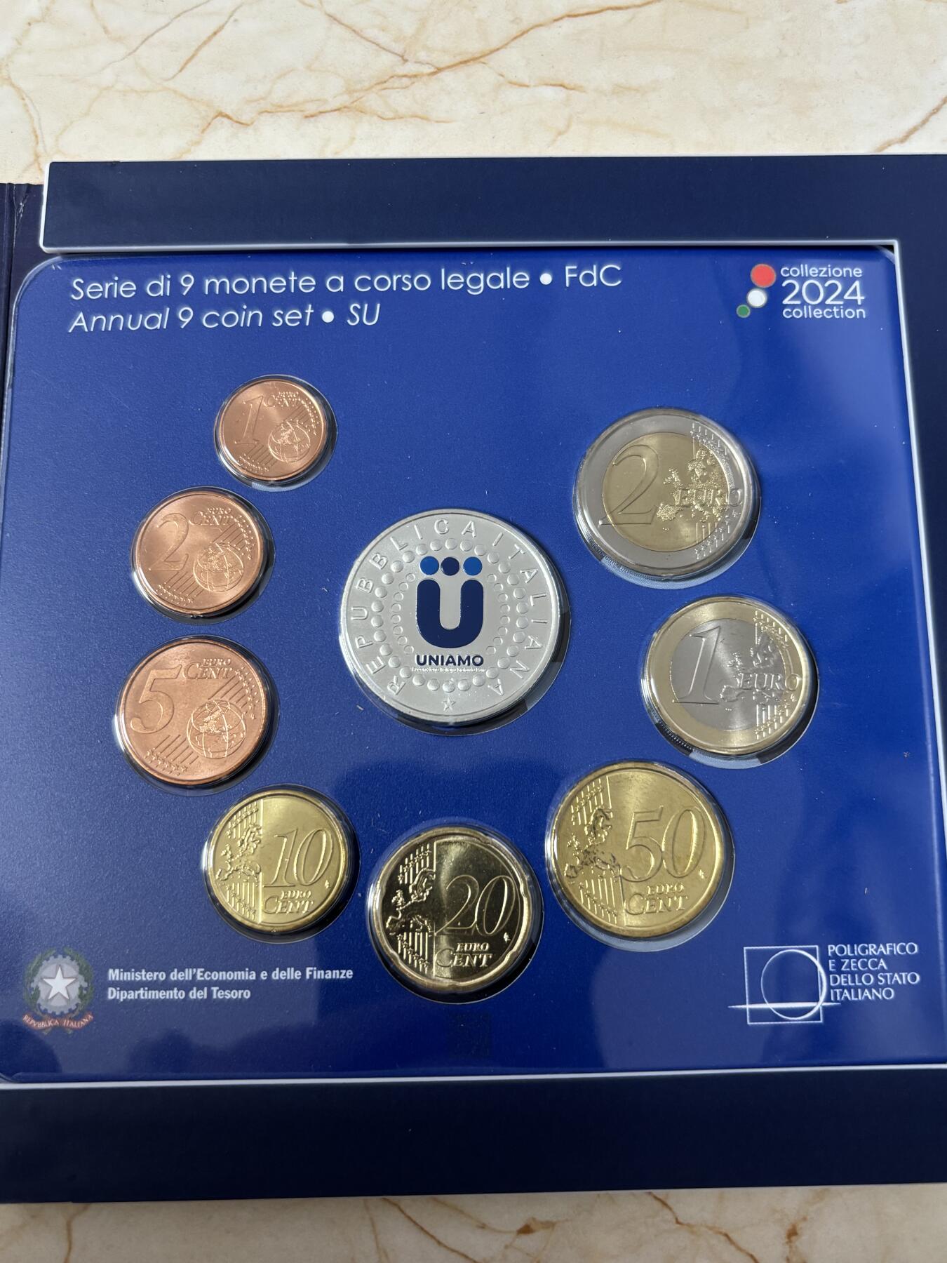 第185期拍卖 意大利2024年罕见病联合基金会25周年套币含银币，925银，18克