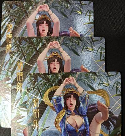 花开卡拍第53期（12月28号周日截拍，品控勿拍!!!拍品不寄存，运费5元，自制卡难免瑕疵，可能存在轻微撞角爆边等出厂瑕疵，品控介意勿拍！） - 卡颜月色 西游姬 猪八戒 第三张特藏 粗闪3张