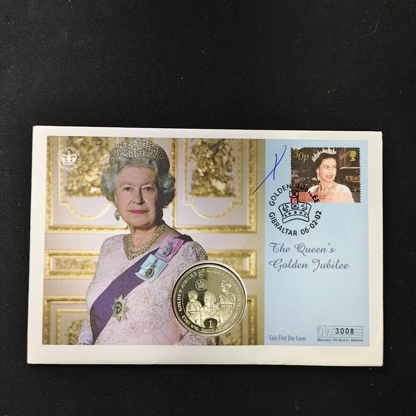 【全场包邮】纯粹捡漏拍485场（免费代拍第22场） 【邮币封】塞拉利昂2002年1元女王登基五十周年克朗型纪念币邮币封