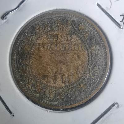 沼泽如烟--第930场 - 英属印度1911年1/4安娜