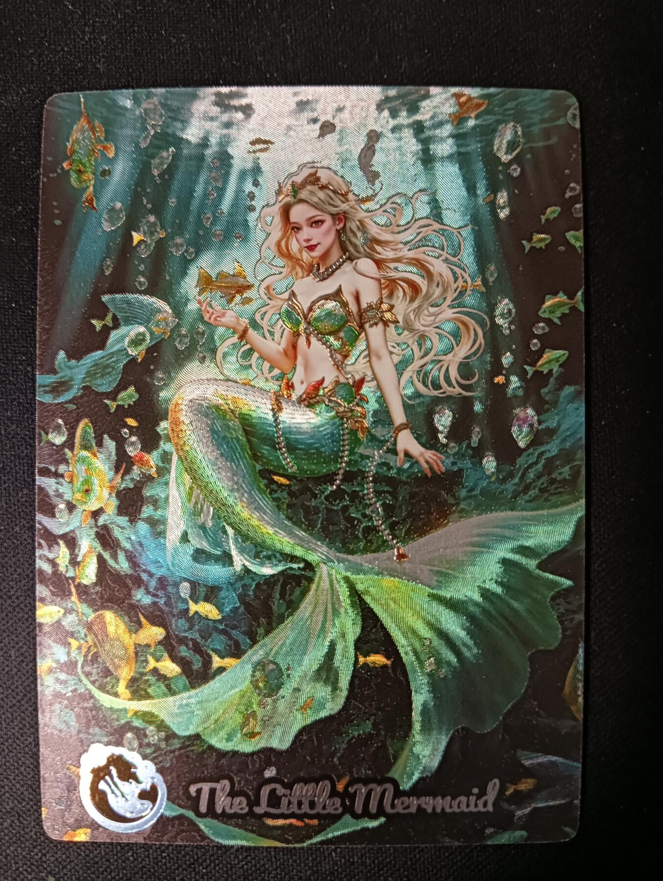 花开卡拍第53期（12月28号周日截拍，品控勿拍!!!拍品不寄存，运费5元，自制卡难免瑕疵，可能存在轻微撞角爆边等出厂瑕疵，品控介意勿拍！） 奇点卡牌 人鱼公主 粗闪