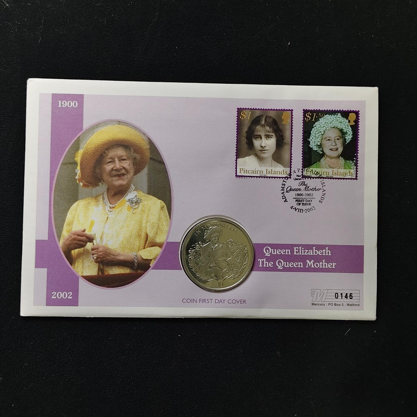 【全场包邮】纯粹捡漏拍485场（免费代拍第22场） 【邮币封】塞拉利昂2002年1元女王登基五十周年克朗型纪念币邮币封