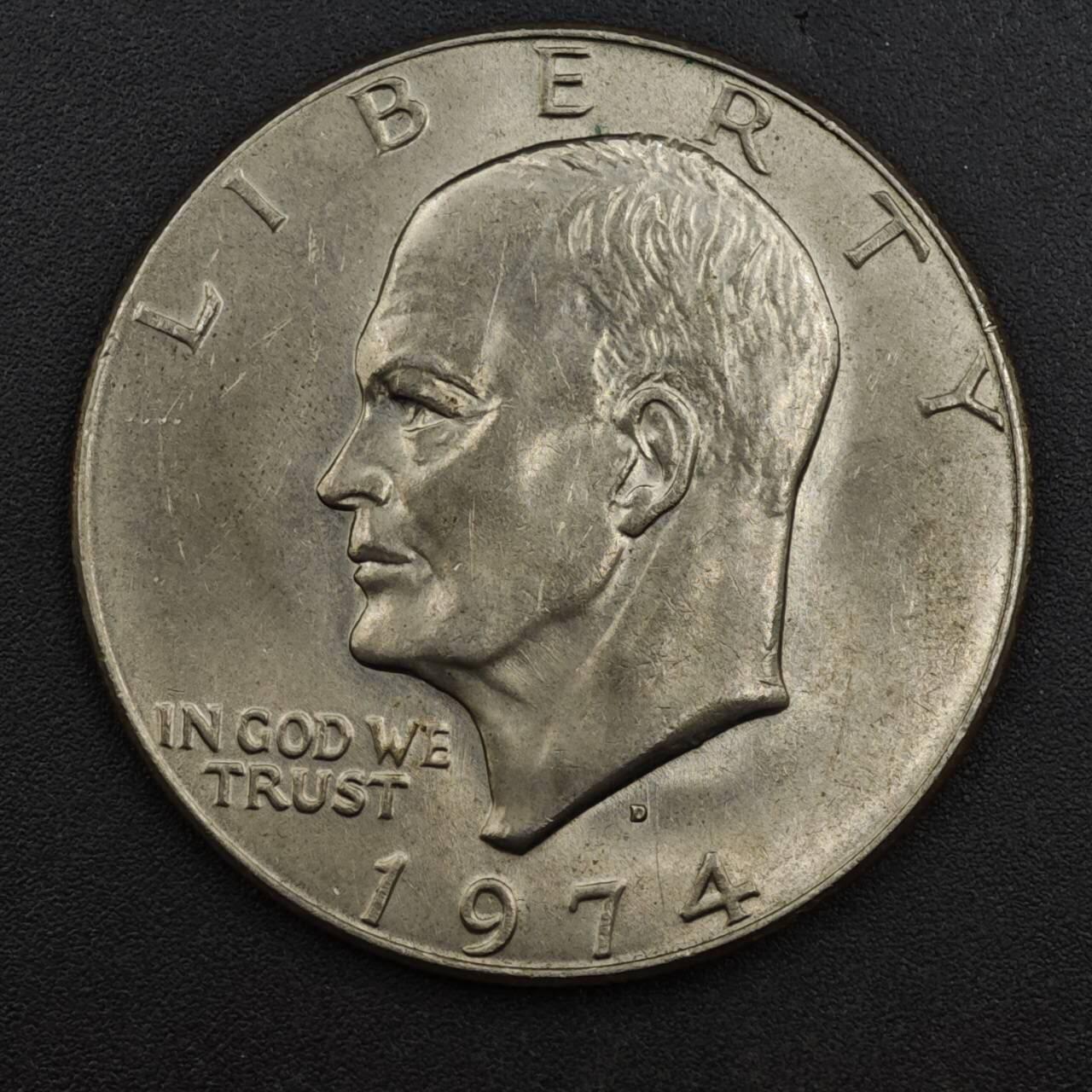 【淘币小摊】实时拍第八百二十五拍   散币场   满百包邮可预留二周 每周一统一发货   美国1974年月球鹰美元